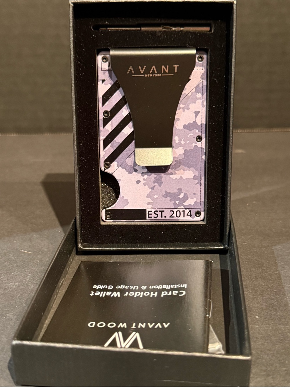Men’s avant wood digital camo Card Holder Wallet